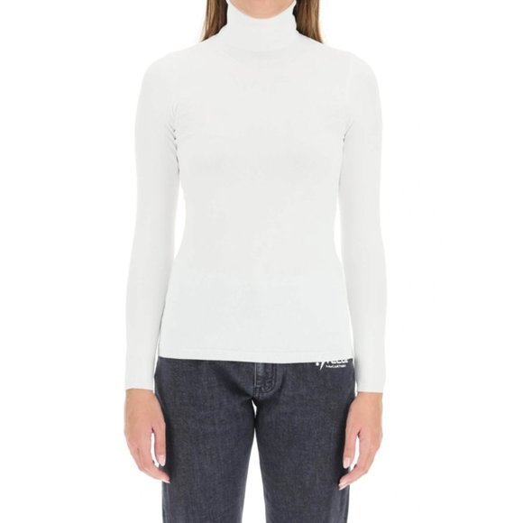 NWT STELLA MCCARTNEY Compact Knit Turtleneck Sweater in Optical White (6) - Picture 13 of 13